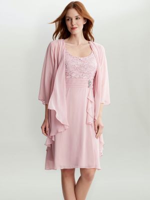 Платье мини с высокой талией Gina Bacconi розовое
