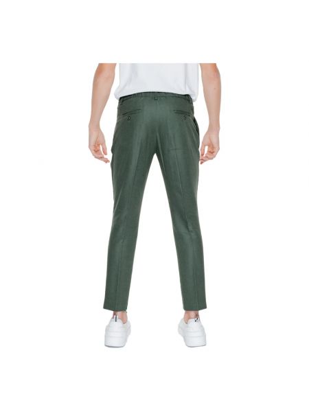 Pantalones de lino con cremallera Antony Morato verde