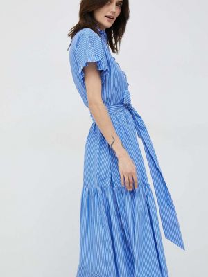 Lauren Ralph Lauren pamut ruha midi, harang alakú