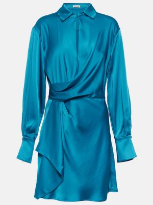 Mini vestido de raso Simkhai azul
