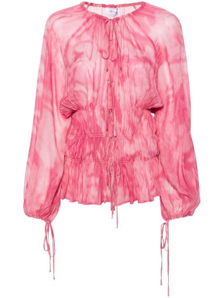 Блуза с принт Blumarine розово