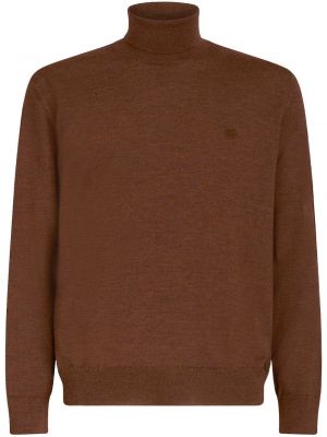 Vlnený sveter Etro hnedá