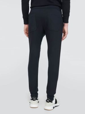 Spodnie sportowe z niską talią Tom Ford czarne