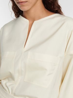 Копринена блуза Loro Piana бяло