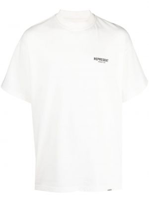 T-krekls ar apdruku Represent balts