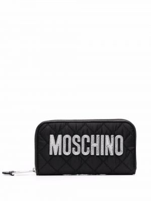 Ватирано портмоне Moschino черно