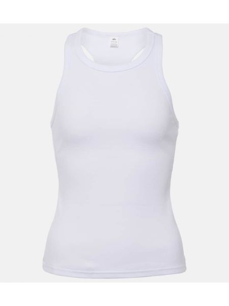 Jersey bomull tank top Alo Yoga hvit