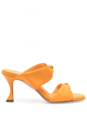 Sandale din piele Aquazzura portocaliu