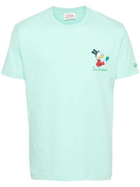 Kokvilnas t-krekls Mc2 Saint Barth zaļš