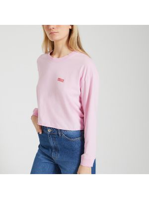 Camiseta de manga larga manga larga de cuello redondo American Vintage rosa