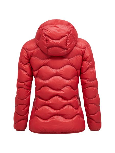 Пуховая легкая куртка с капюшоном Peak Performance красная
