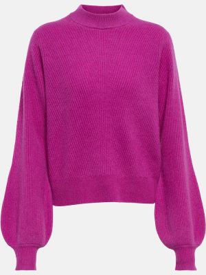 Кашмирен пуловер Veronica Beard виолетово