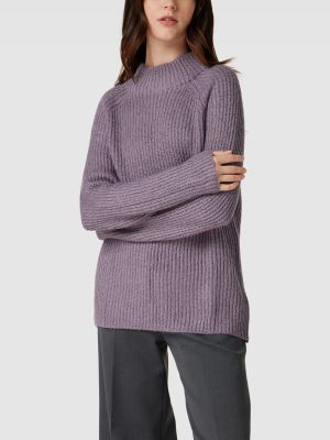 Dzianinowy sweter ze stójką Jake*s Collection fioletowy