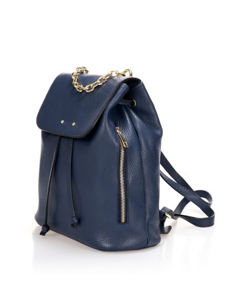 Кожаный рюкзак Massimo Castelli синий
