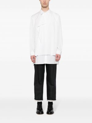 Chemise en coton avec manches longues Yohji Yamamoto blanc