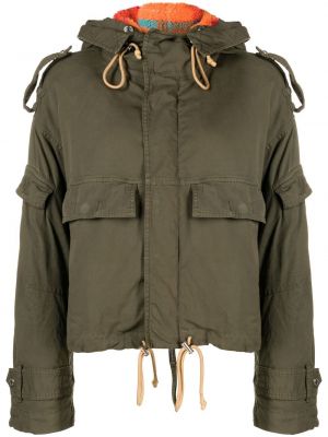 Hette fleece militær jakke Dsquared2 grønn