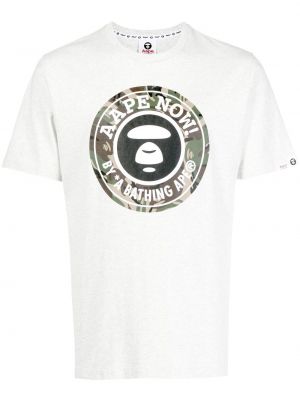 Trykt t-skjorte Aape By *a Bathing Ape® grå