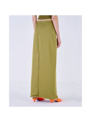 Falda larga de cintura baja con cremallera Silvian Heach verde