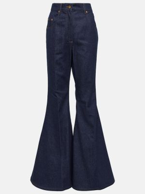 Jeans a zampa a vita alta Nina Ricci blu