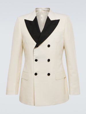 Moherowy garnitur wełniany Gucci biały