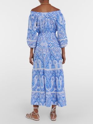 Sukienka długa z nadrukiem Melissa Odabash niebieska