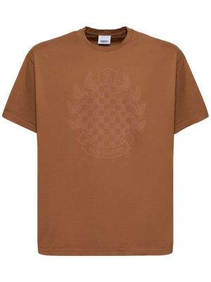 T-shirt a quadri Burberry marrone
