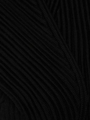 Robe longue en laine en tricot ajouré Chloé noir