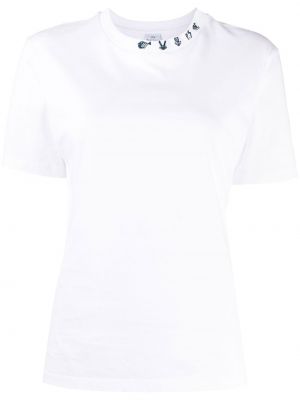 Памучна тениска бродирана Ps Paul Smith бяло