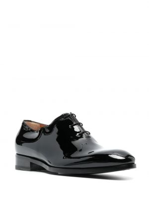 Chaussures oxford en cuir vernis Santoni noir