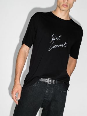 T-shirt à imprimé Saint Laurent noir