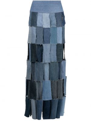 Džínová sukně s vysokým pasem A.w.a.k.e. Mode - modrá