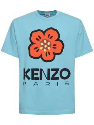 Kokvilnas t-krekls džersija Kenzo Paris balts