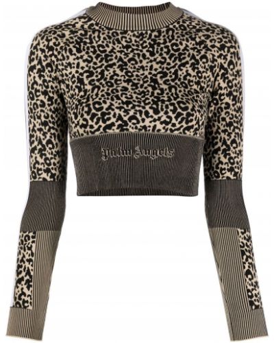 Pullover mit print mit leopardenmuster Palm Angels