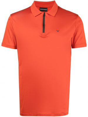 Brodert poloskjorte Emporio Armani oransje