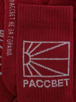 Pletené ponožky Paccbet červené
