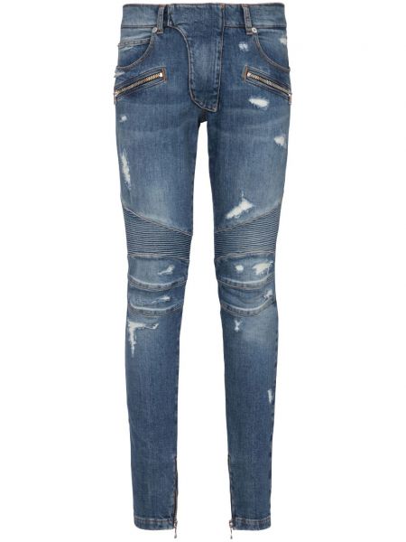 Skinny jeans Balmain blå