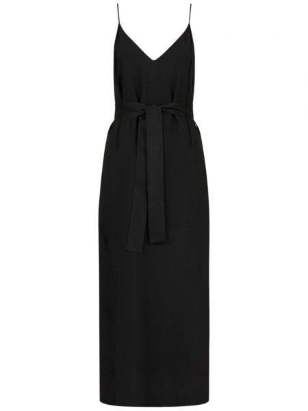 Žakárové dlouhé šaty Armani Exchange čierna