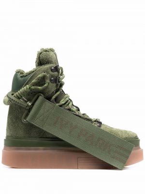 Кружевные кроссовки на шнуровке Adidas, зеленые
