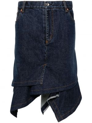 Spódnica jeansowa asymetryczna Sacai niebieska