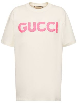 Koszulka bawełniana z dżerseju oversize Gucci