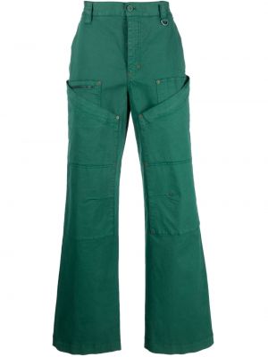 Ravne hlače Marine Serre zelena
