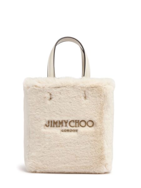 Miniväska i mocka Jimmy Choo vit