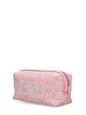 Жакардови чанта за козметика Versace розово