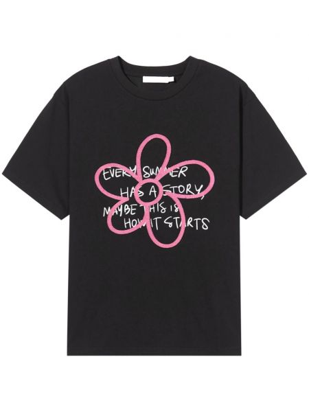 T-shirt avec imprimé slogan à imprimé B+ab noir
