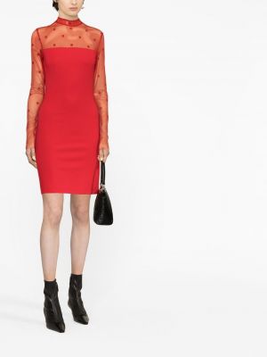 Raštuotas suknele kokteiline iš tiulio Givenchy raudona