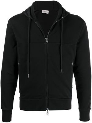 Blixtlås hoodie Moncler svart