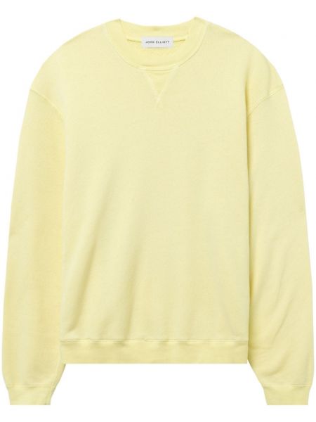 Sweatshirt mit rundem ausschnitt John Elliott gelb
