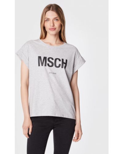 Priliehavé tričko Msch Copenhagen sivá