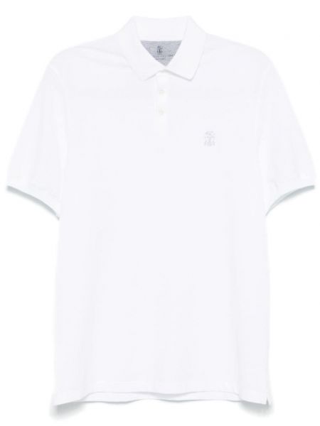 Poloshirt Brunello Cucinelli hvid