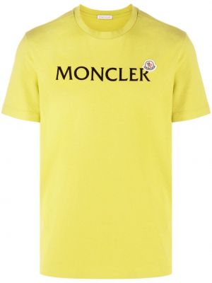 Памучна тениска Moncler зелено